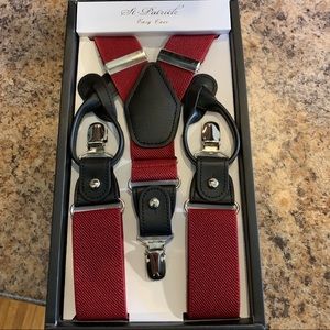 *New In Box* St. Patrick Suspenders (Maroon)